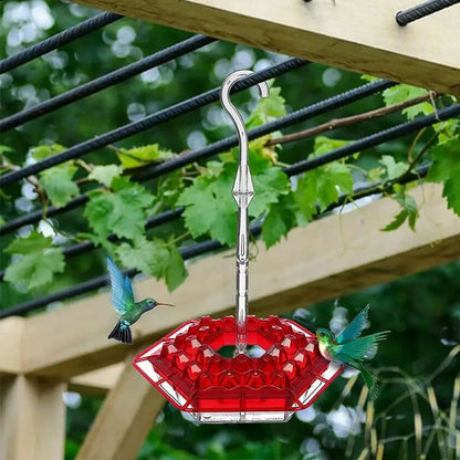 Hanging Hummingbird Feeder with Perch & Ant Moat