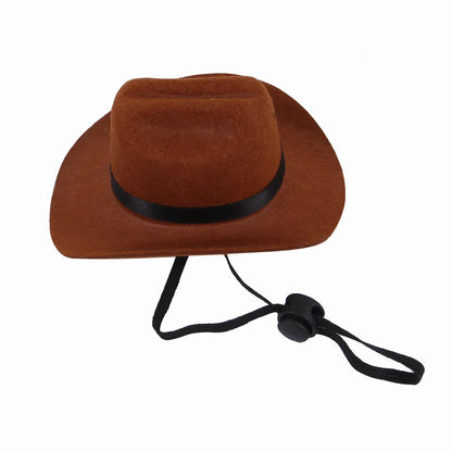 Pet Cowboy Hat Adjustable Cap for Small Dogs & Cats