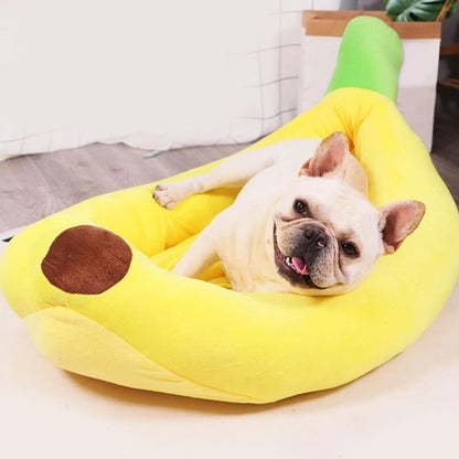 Banana Shape Dog Bed Plush Cozy & Breathable