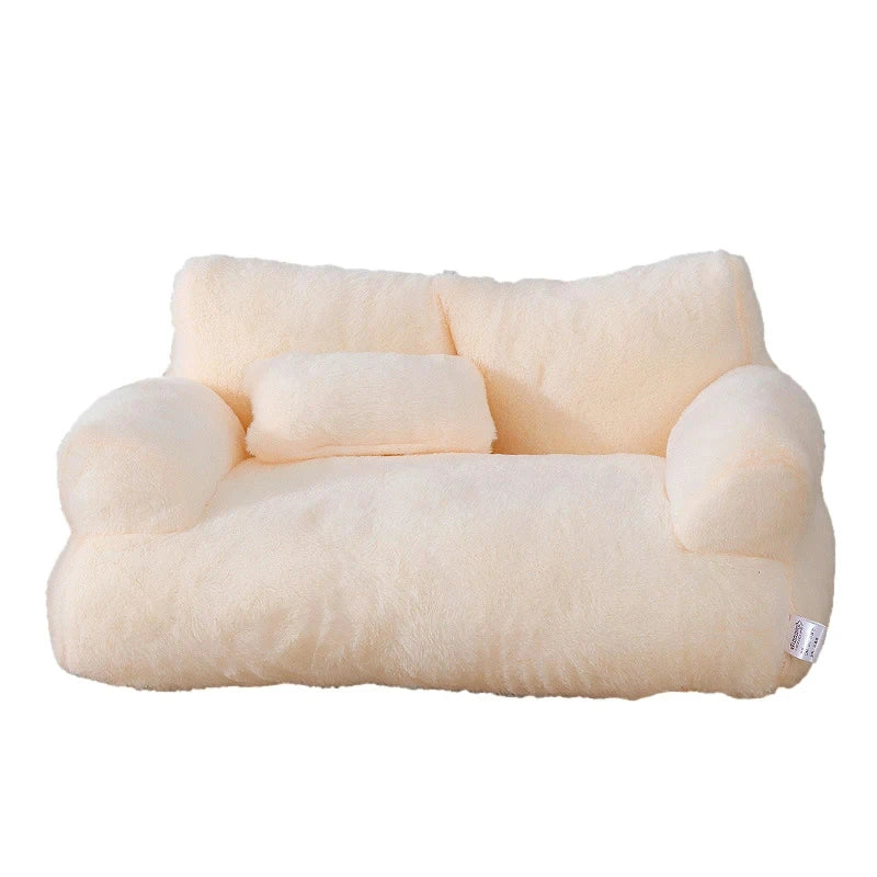 Luxury Plush Cat Sofa Bed for Small & Medium Pets