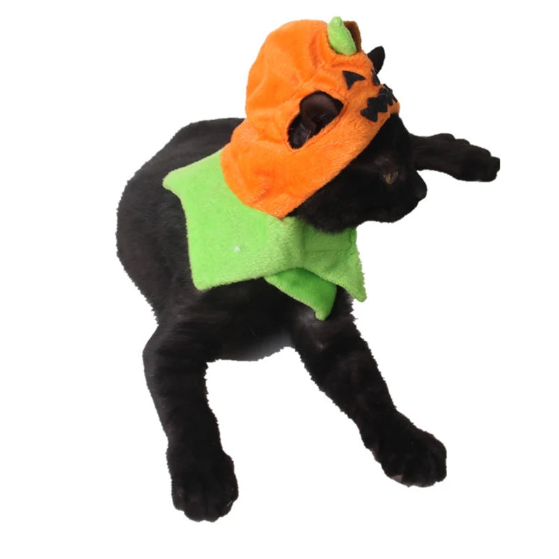 Halloween Pumpkin Hat for Cats Cute Pet Costume