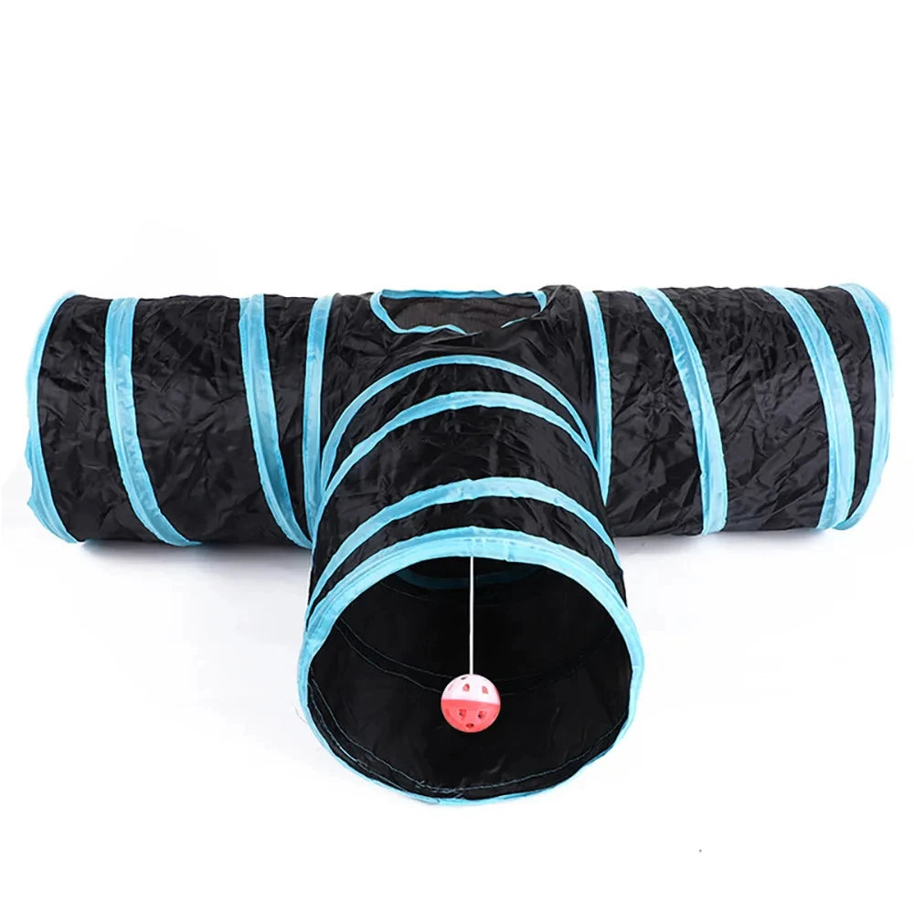 Foldable Cat Tunnel Breathable Play Tunnel for Indoor Cats