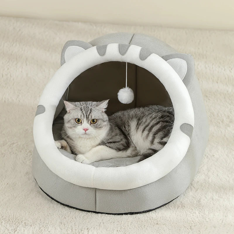 Super Warm Cat Bed Pet House Kitten Cave Cushion