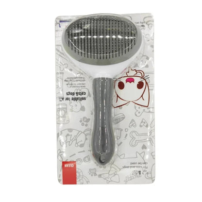 Self-Cleaning Pet Hair Removal Brush for Cats & Dogs