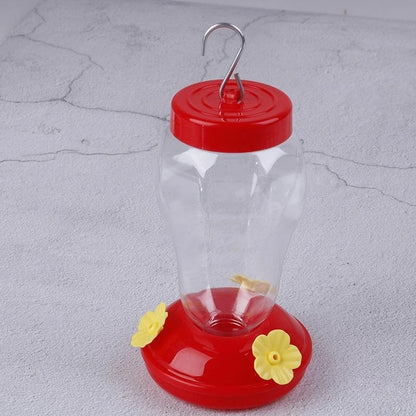 Plastic Hanging Bird Water Feeder Bottle with Iron Hook