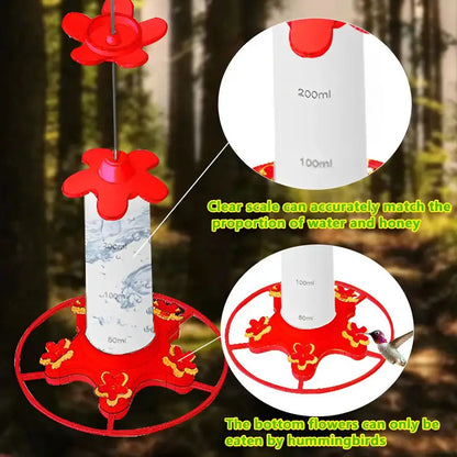 2025 Hummingbird Feeder Outdoor Hanging with Ant Proof