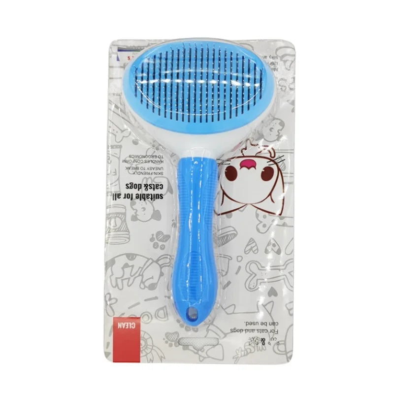 Self-Cleaning Pet Hair Removal Brush for Cats & Dogs