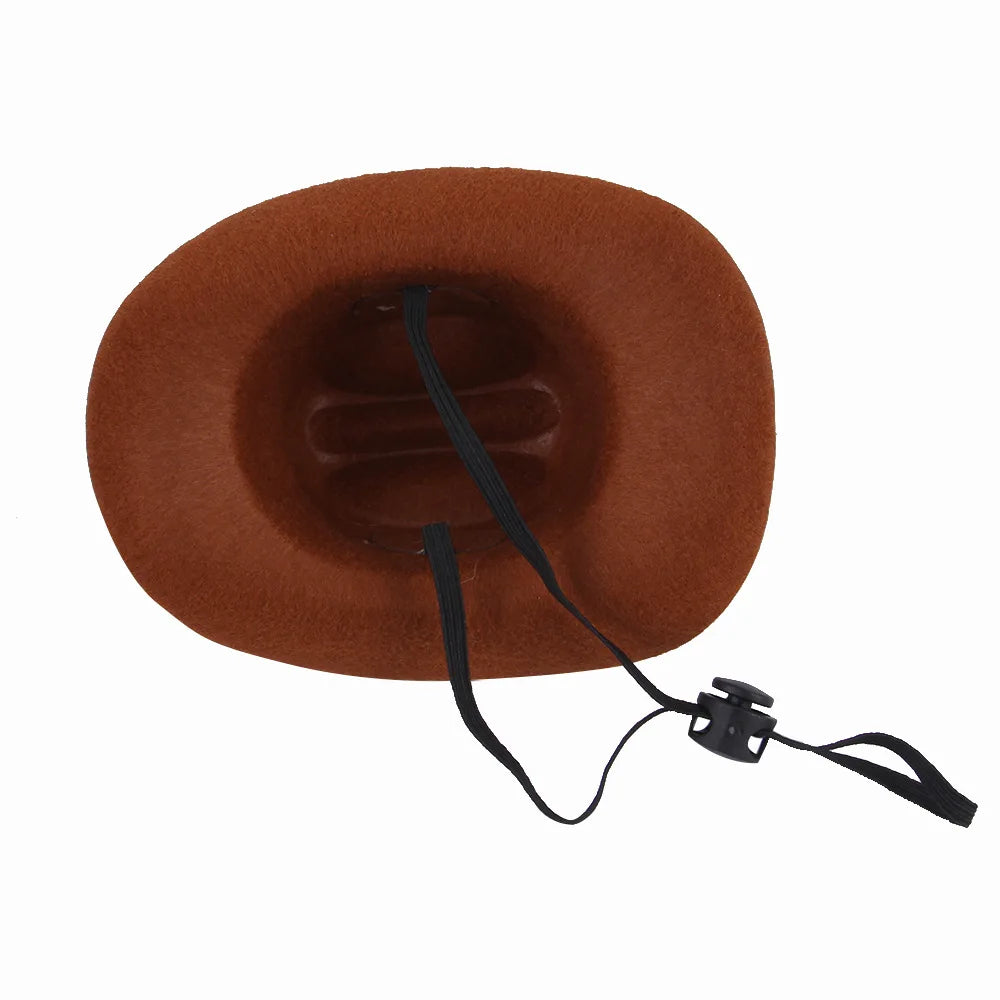 Pet Cowboy Hat Adjustable Cap for Small Dogs & Cats