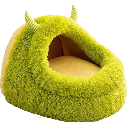 Plush Warm Monster Pet Bed for Small & Medium Dogs & Cats