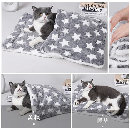 Flannel Pet Sleeping Mat Soft Dog Bed Cushion