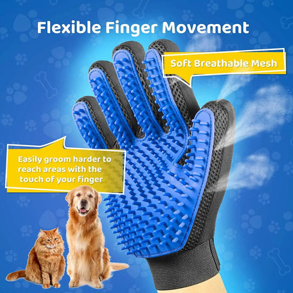 Pet Grooming Glove Hair Remover Mitt for Cats & Dogs