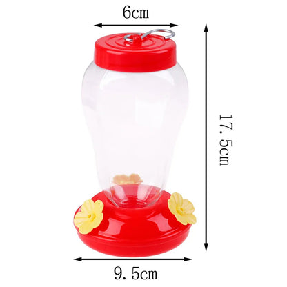 Plastic Hanging Bird Water Feeder Bottle with Iron Hook