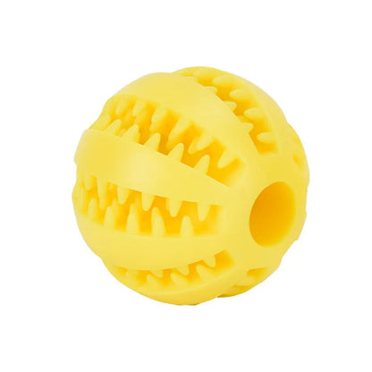 Interactive Rubber Dog Chew Ball Treat Dispenser