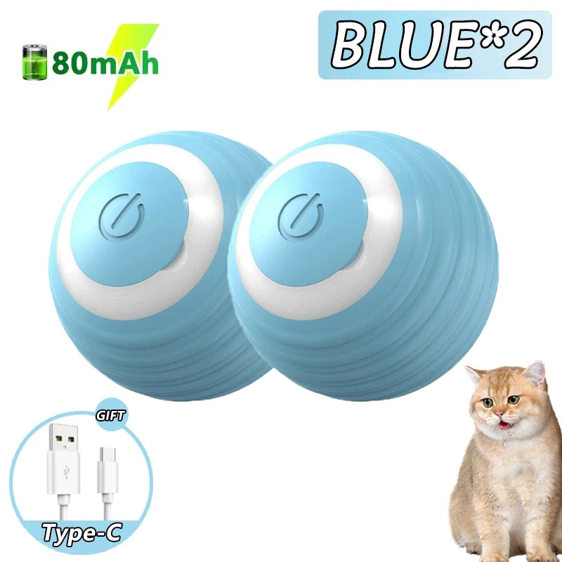 2PCS Smart Interactive Rolling Cat Ball Toy