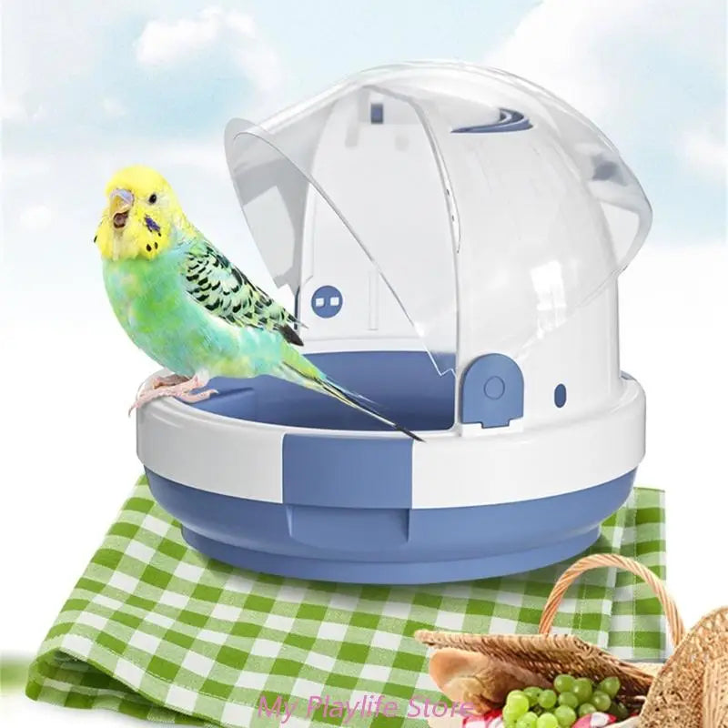 Portable Clear Bird Carry Case with Door Lock for Travel