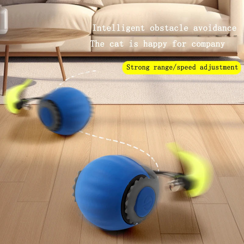 Interactive Electric Rolling Cat Ball USB Rechargeable