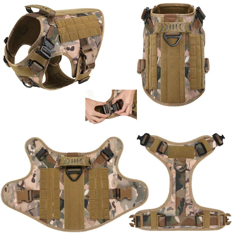 Tactical Dog Vest and Leash Set for Training & All Breeds