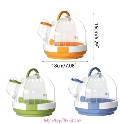 Portable Clear Bird Carry Case with Door Lock for Travel