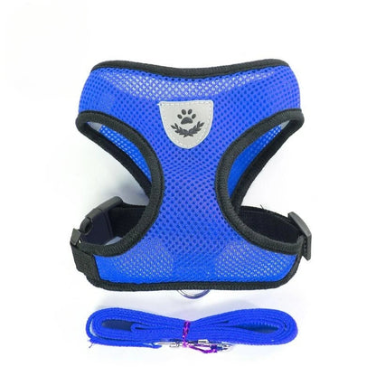 Reflective Cat Dog Harness with Leash, Breathable Mesh Vest