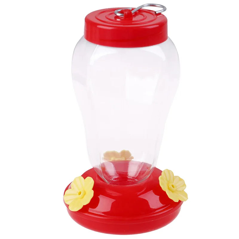 Plastic Hanging Bird Water Feeder Bottle with Iron Hook