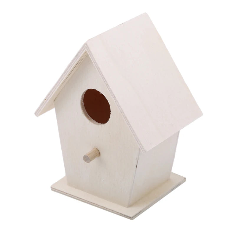 Wooden Mini Bird Cage Hanging Birdhouse for Outdoor Garden