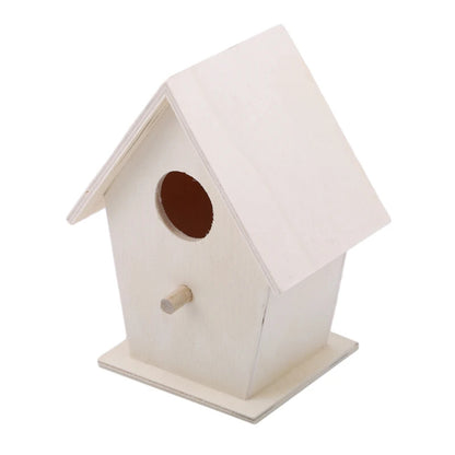 Wooden Mini Bird Cage Hanging Birdhouse for Outdoor Garden