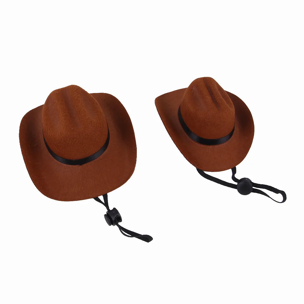 Pet Cowboy Hat Adjustable Cap for Small Dogs & Cats