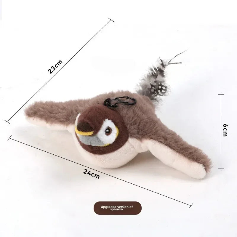 Catnip Electric Bird Toy USB Rechargeable Squeaky Plush