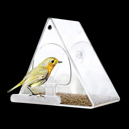 Window Bird Feeder with Strong Suction Cup & Weather-Resistant