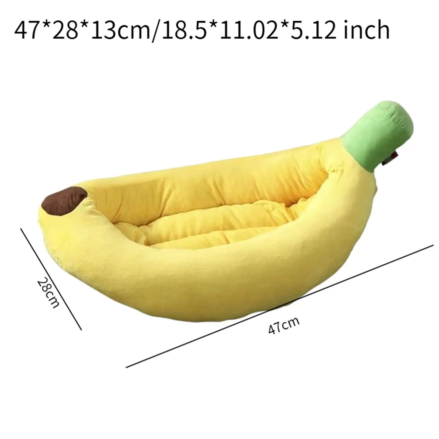 Banana Shape Dog Bed Plush Cozy & Breathable