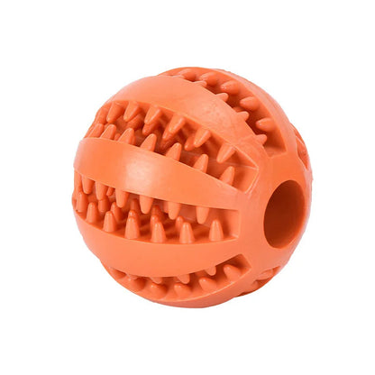 Interactive Rubber Dog Chew Ball Treat Dispenser