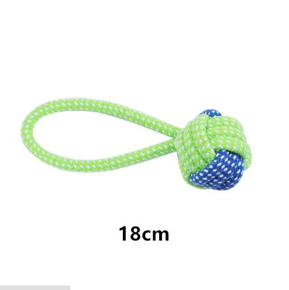 Interactive Cotton Rope Dog Toy Ball for Chewing & Teeth Cleaning