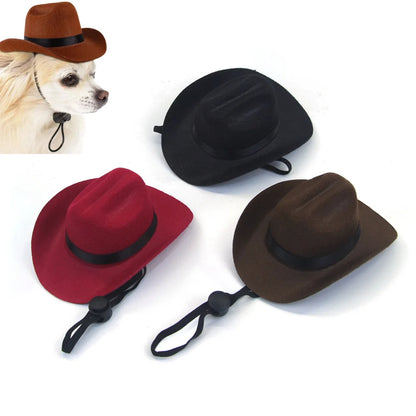 Pet Cowboy Hat Adjustable Cap for Small Dogs & Cats