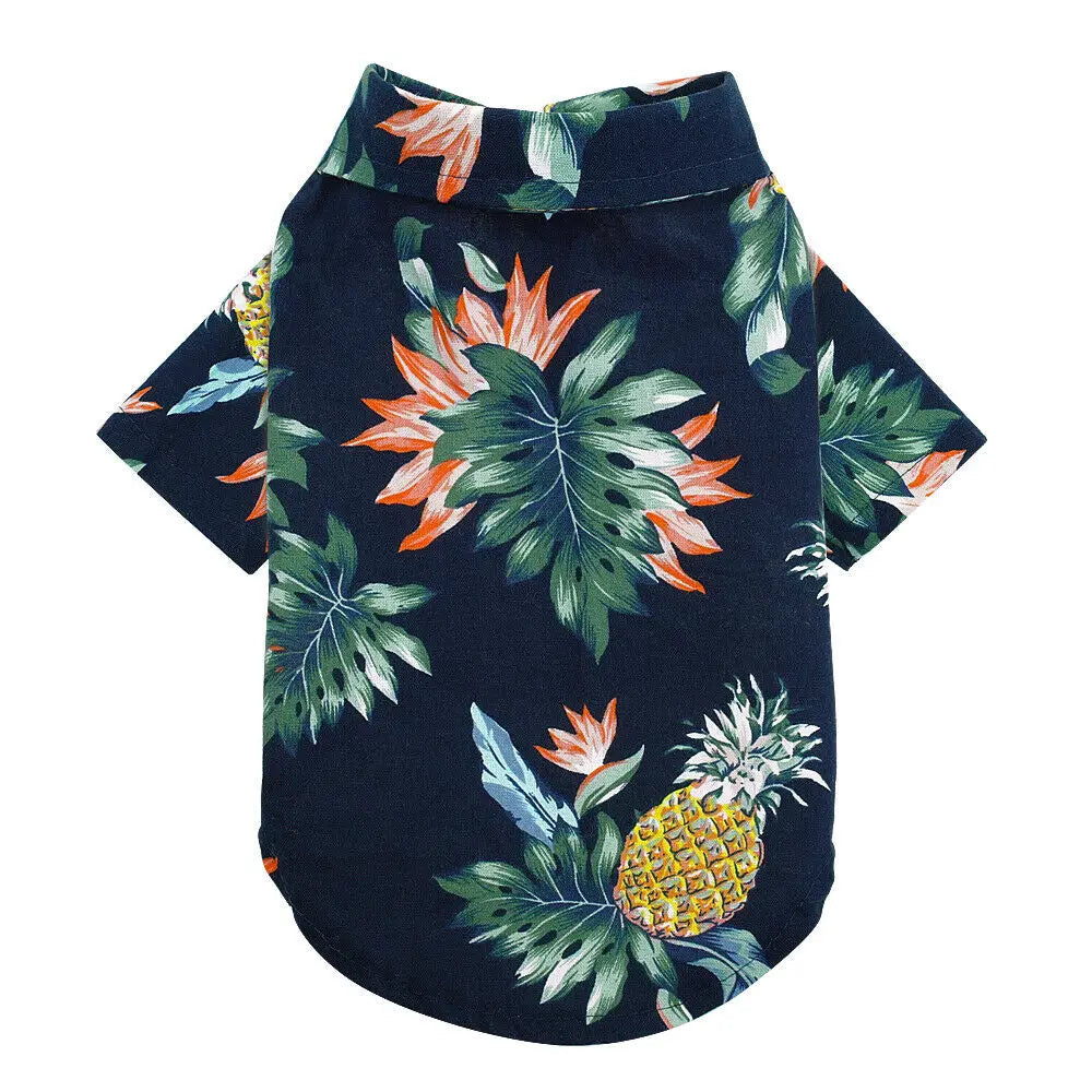 Summer Hawaiian Dog Shirt Beach Style Pet Vest