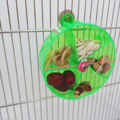 Rotating Parrot Foraging Toy Chewable Cage Feeder