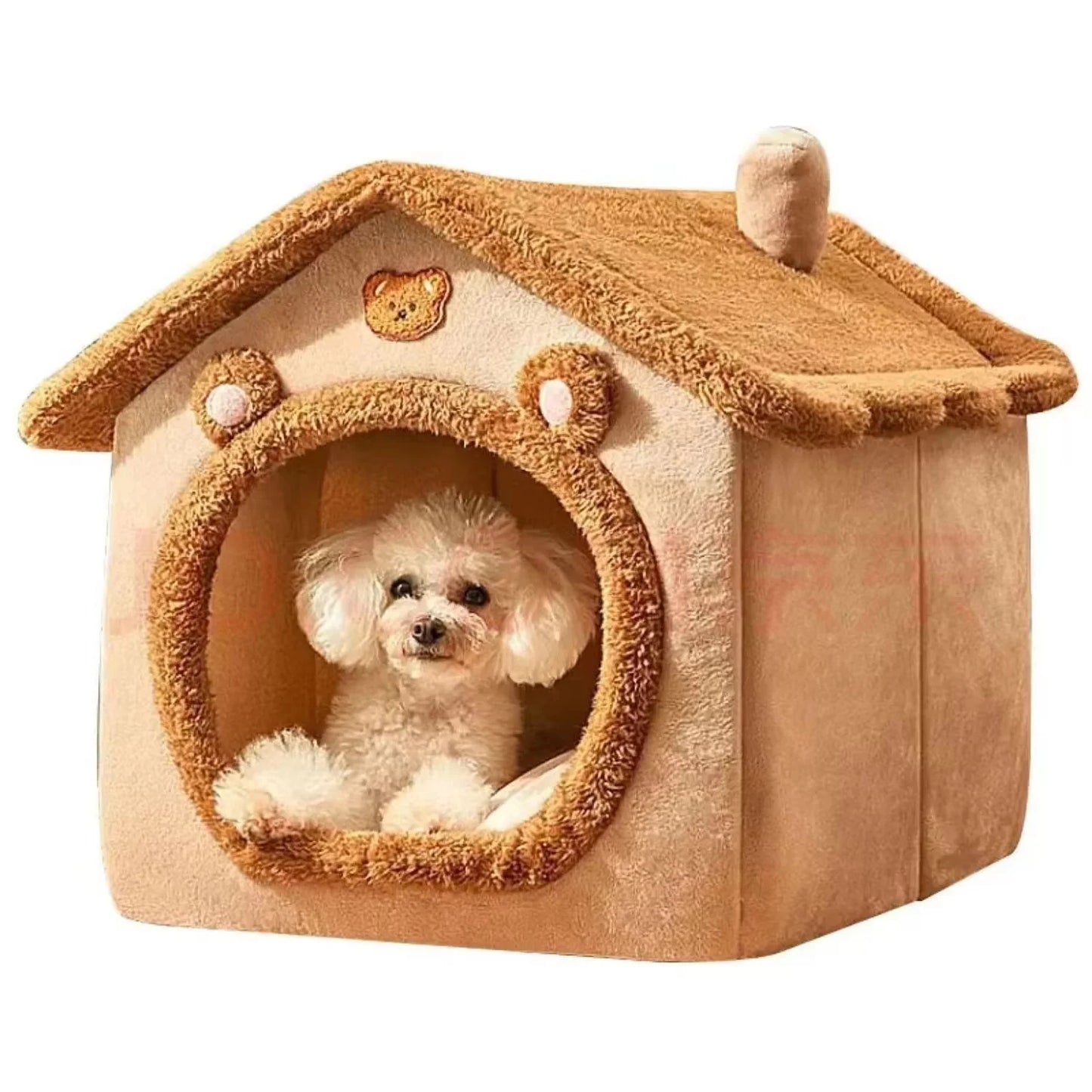 All-Season Washable Dog & Cat House with Soft Cushion