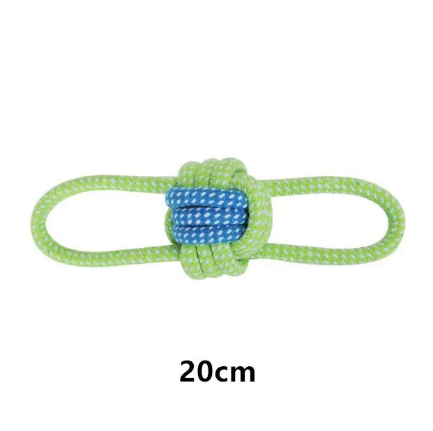 Interactive Cotton Rope Dog Toy Ball for Chewing & Teeth Cleaning