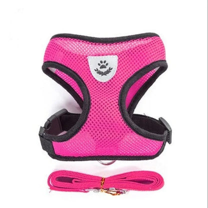 Reflective Cat Dog Harness with Leash, Breathable Mesh Vest