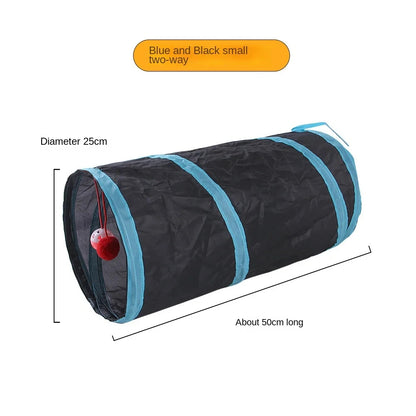 Foldable Cat Tunnel Breathable Play Tunnel for Indoor Cats