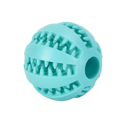 Interactive Rubber Dog Chew Ball Treat Dispenser