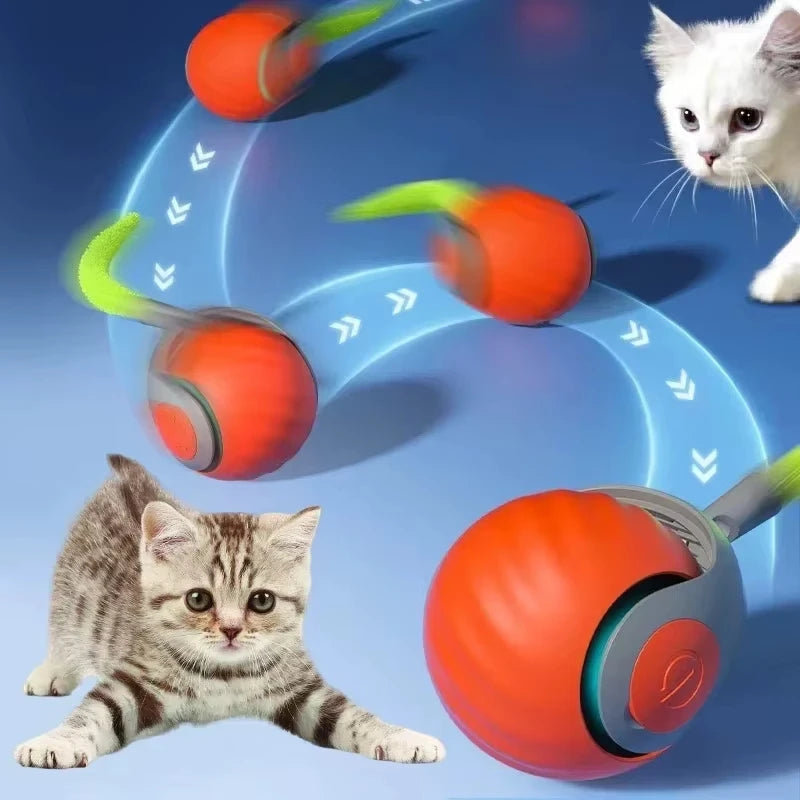 Interactive Electric Rolling Cat Ball USB Rechargeable