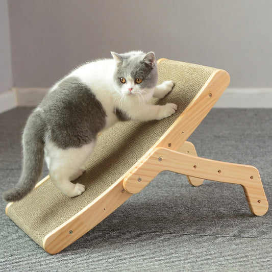 3-in-1 Wooden Cat Scratcher Bed & Scratching Post