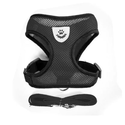 Reflective Cat Dog Harness with Leash, Breathable Mesh Vest