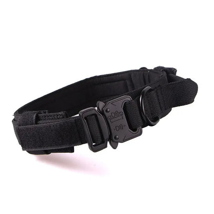 Tactical Nylon Dog Collar & Leash Adjustable Durable