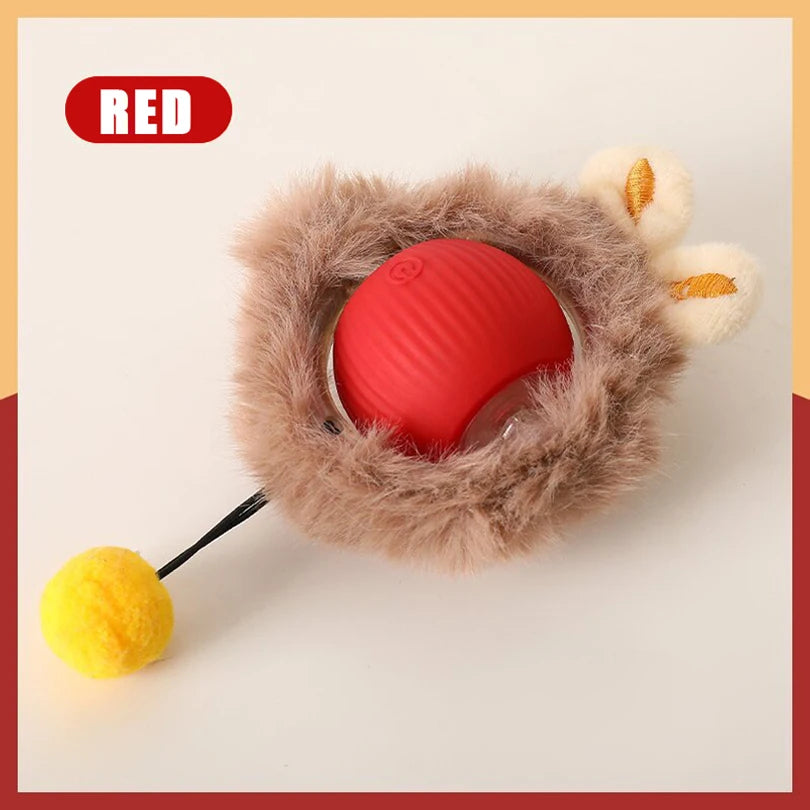 Motion-Activated Rolling Ball Cat Toy for Hide & Seek