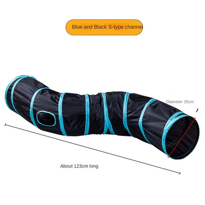 Foldable Cat Tunnel Breathable Play Tunnel for Indoor Cats