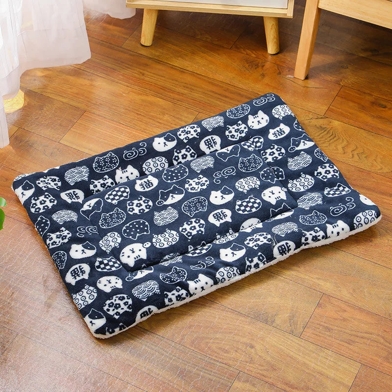 Flannel Pet Sleeping Mat Soft Dog Bed Cushion