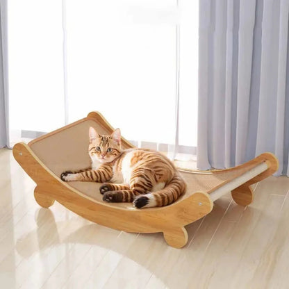 Wooden Cat Scratching Pad Multifunctional Detachable Bed