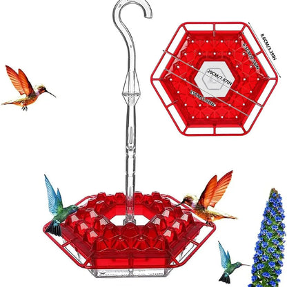 Hanging Hummingbird Feeder with Perch & Ant Moat