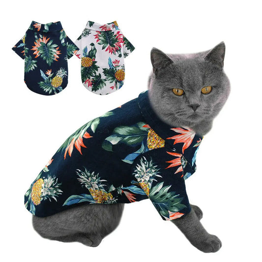 Summer Hawaiian Dog Shirt Beach Style Pet Vest